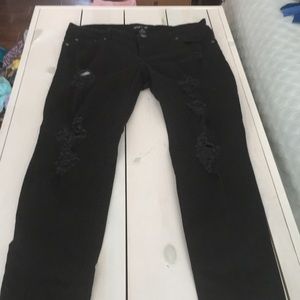 Jeans Skinny Distressed Black